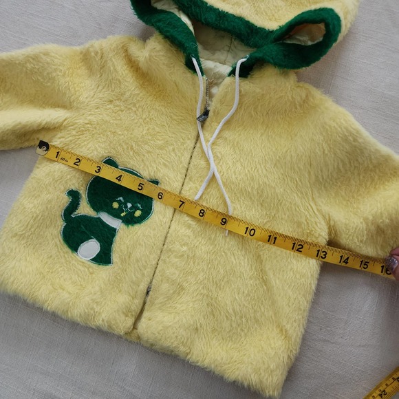 Vintage 50s/60s Kitty Hooded Furry Jacket 18-24 months - Picture 5 of 9